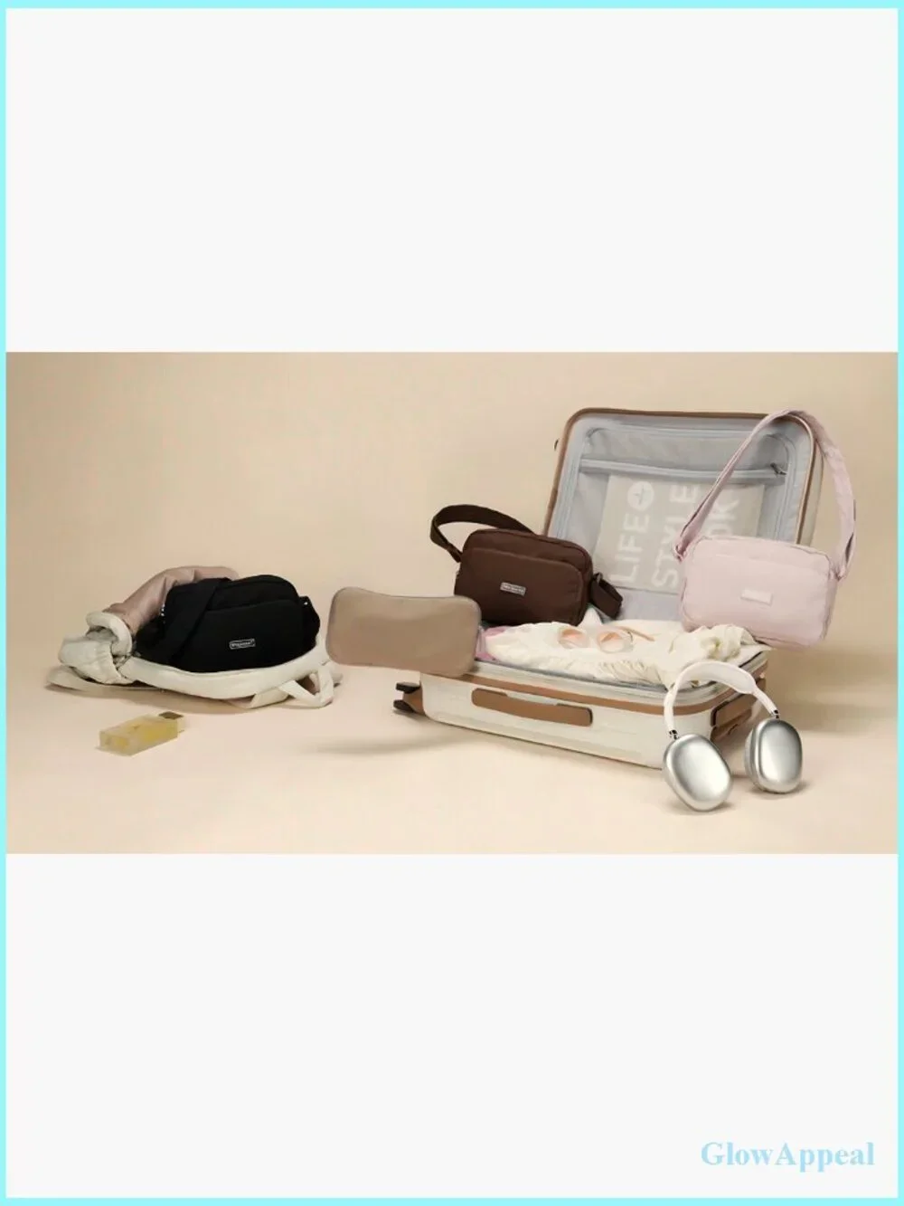 Foldable Crossbody Bag, Small Travel Purse, Water-Resistant Sling